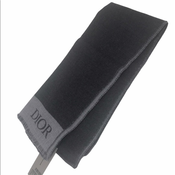 Brand New Dior Grey Wool Scarf - Picture 4 of 8